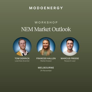 Cover Image for WORKSHOP: NEM Market Outlook (MELBOURNE)