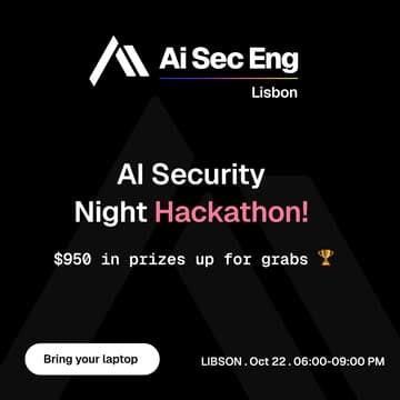 Cover Image for AI Security Hackathon — $950 in prizes up for grabs 🏆