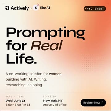 Cover Image for Prompting for Real Life - hosted with Actively AI