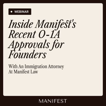 Cover Image for Inside Manifest's Recent O-1A Approvals for Founders