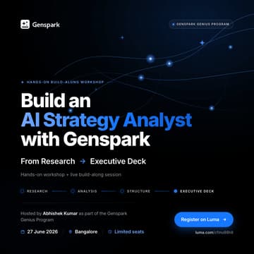 Cover Image for ep#01 - Build an AI Strategy Analyst (w/ Genspark): From Research to Executive Deck