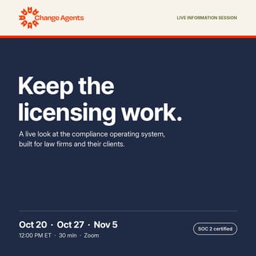 Cover Image for Keep the Licensing Work: A Live Look at Change Agents for Law Firms