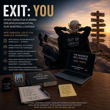Cover Image for Exit: You - miten varautua elämän epäjatkuvuuskohtiin