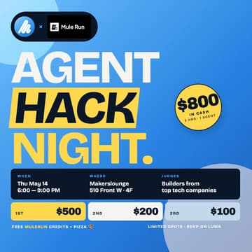 Cover Image for AI Hackathon Night with MuleRun 🏆