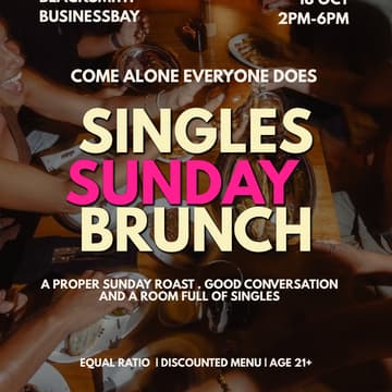 Cover Image for SINGLES SUNDAY ROAST | THE BLACKSMITH BUSINESS BAY | 15TH NOVEMBER