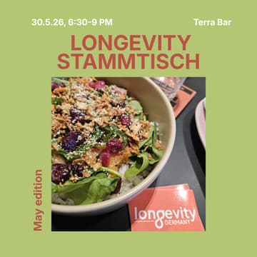 Titelbild für Longevity Munich Dinner – May Edition 🧬🥬