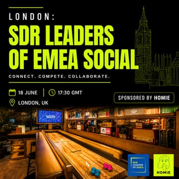 Cover Image for SDR Leaders Social: Sponsored by Homie [London]