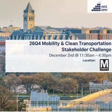 Cover Image for AEG DMV 26Q4 Mobility & Clean Transportation Stakeholder Challenge