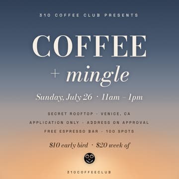 Cover Image for 310 Coffee Club: Secret Rooftop Hang ☕️