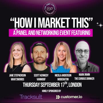 Cover Image for "How I Market this" panel & networking event with CMO Circle.