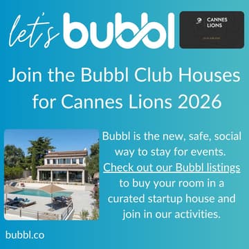 Cover Image for 🌊 Creativity Unplugged: Stay & Network in Bubbl Houses - #CannesLions2026