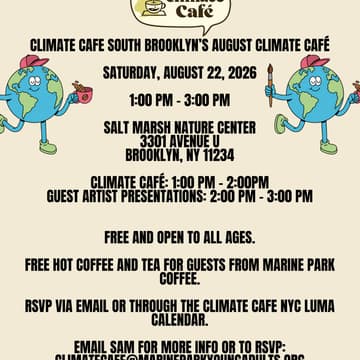 Cover Image for Climate Cafe South Brooklyn's August Cafe