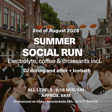 Cover Image for Morning Culture Club - Summer run with Electrolytes, Croissant, Coffee, Icebath and DJ