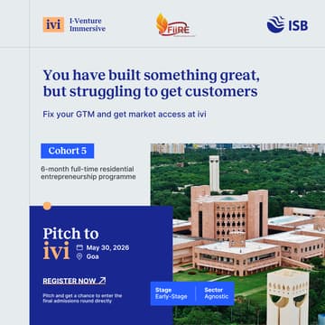 Cover Image for Pitch to ivi | Goa | May 30, 2026, | 11:00 AM - 2:00 PM