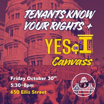 Cover Image for Tenants Know Your Rights + Yes on I Canvass