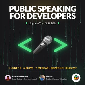Cover Image for Public Speaking for Developers