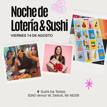 Cover Image for Girls Night - Noche de Lotería & Sushi🥢✨