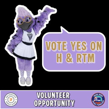 Cover Image for Flyering with San Francisco Transit Riders at Ballhalla for Props H & RTM