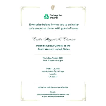 Cover Image for Enterprise Ireland Dinner