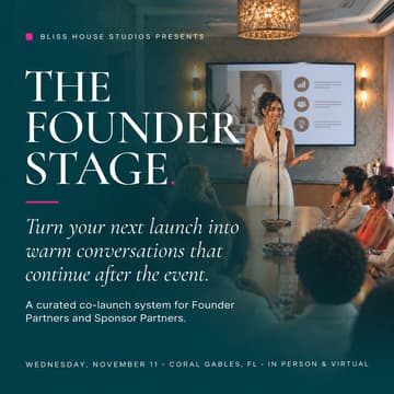 Cover Image for The Founder STAGE: Info Session | Attend or Present