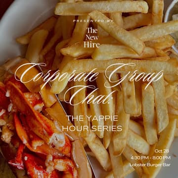 Cover Image for Corporate Group Chat: Yappie Hour 🍔🥃