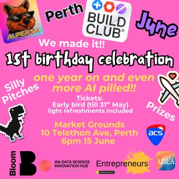 Cover Image for Build Club Perth - June- 1st year birthday celebration