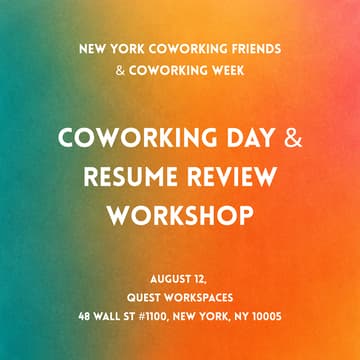 Cover Image for Coworking Day & Resume Feedback Workshop