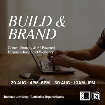 Cover Image for BUILD & BRAND: AI Content Strategy & Personal-Brand Reel Workshop