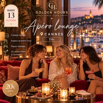 Cover Image for Les Mardis Golden Hours ✨ — Apéro Lounge entre filles