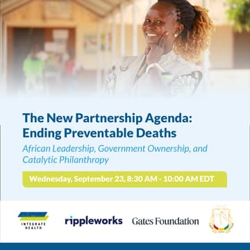 Cover Image for The New Partnership Agenda: Ending Preventable Deaths