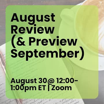 Cover Image for August Review & September Preview