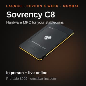 Cover Image for Sovrency C8 Launch · The first hardware MPC wallet for stablecoins