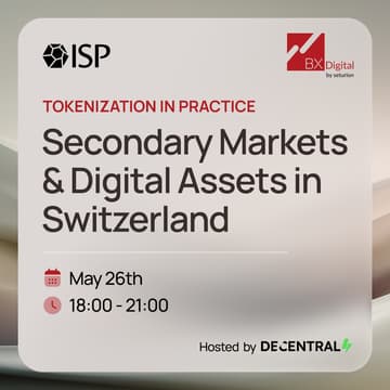 Cover Image for Tokenization in Practice: Secondary Markets & Digital Assets in Switzerland