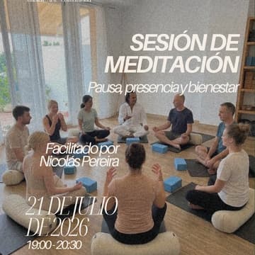 Cover Image for Sesión de meditación: Pausa, presencia y bienestar