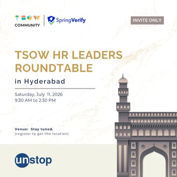 Cover Image for TSOW HR Leaders Roundtable in Hyderabad