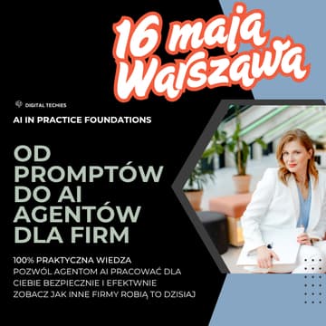 Cover Image for Od Promptowania do Agentów AI Warsztat dla Firm