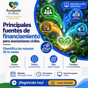 Cover Image for Master Class Principales fuentes de financiamiento para asociaciones civiles