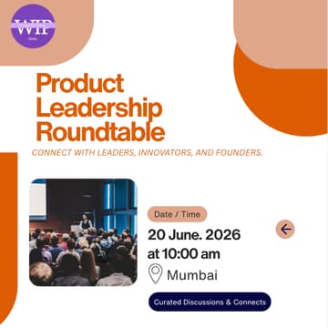 Cover Image for Product Leaders Roundtable | Mumbai
