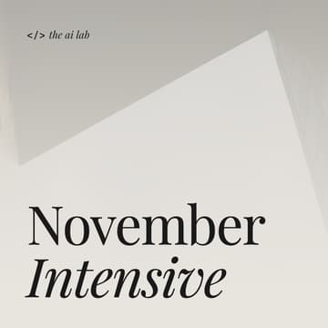 Cover Image for AI Lab November AI-Builders Intensive [Chicago In-person Event]