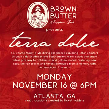 Cover Image for Terra Dolce: November 16 - Atlanta, GA MEMBERS ONLY