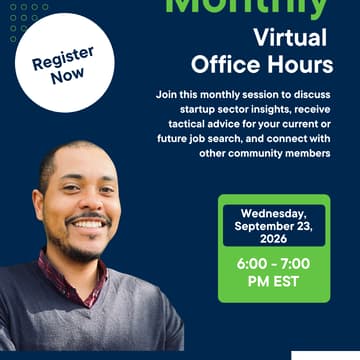 Cover Image for MLT Startup Network: Monthly Virtual Office Hours (featuring John Roussel)
