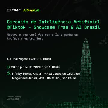 Cover Image for ✨ Circuito de Inteligência Artificial 【TRAE x AI Brasil】@ TikTok — Showcase Day