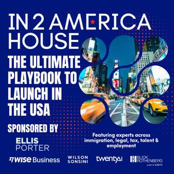 Cover Image for In2America House - Founders Feast: Complete your strategy to launch in the USA. Sponsored by Ellis Porter