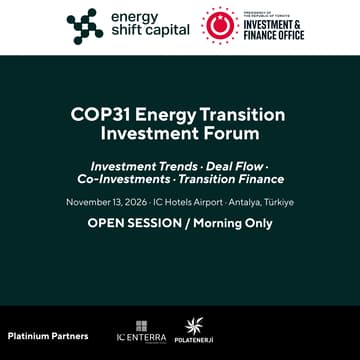Cover Image for COP31 Energy Transition Investment Forum * Open Session / Morning Only
