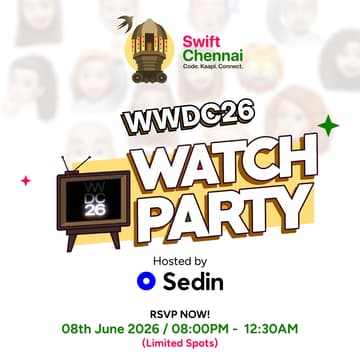 Cover Image for WWDC26 Watch Party With Swift Chennai