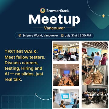 Cover Image for BrowserStack Meetup Vancouver: QA Networking Walk & Speed Mentoring