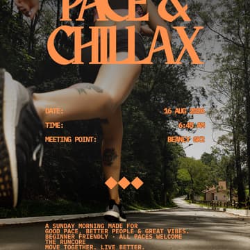 Cover Image for PACE & CHILLAX - Run. Chill. Connect