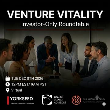 Cover Image for Venture Vitality Health Tech Investor Virtual Roundtable
