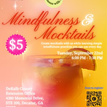 Cover Image for Mindfulness & Mocktails- Dekalb UGA Extension