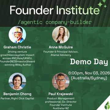 Cover Image for Demo Day Founder Institute Australia portfolio showcase